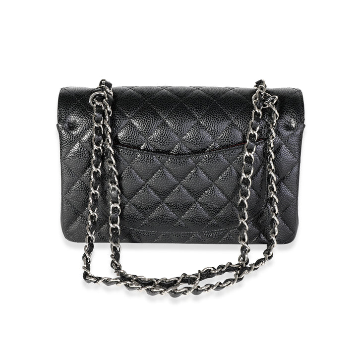 Chanel Black Quilted Caviar Small Classic Double New Bag