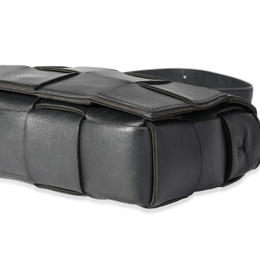 Bottega veneta Black Intrecciato Calfskin Cassette Bag