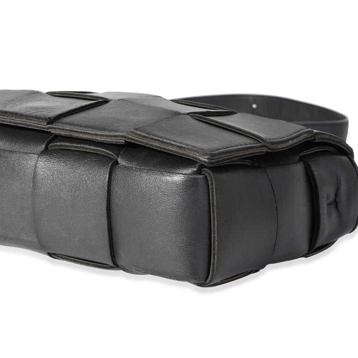 Bottega veneta Black Intrecciato Calfskin Cassette Bag
