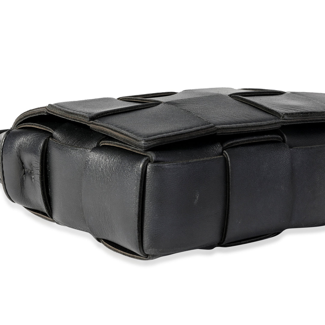 Bottega veneta Black Intrecciato Calfskin Cassette Bag