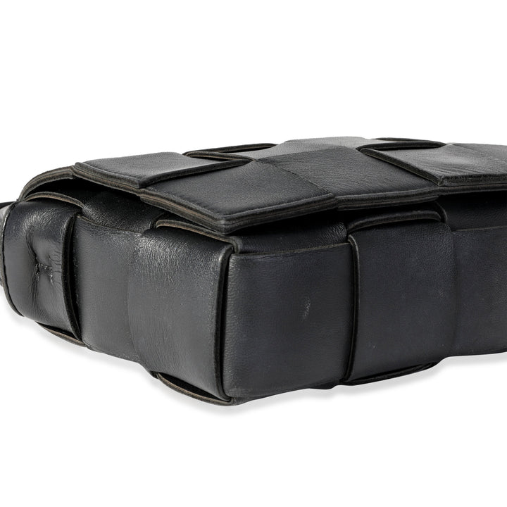 Bottega veneta Black Intrecciato Calfskin Cassette Bag
