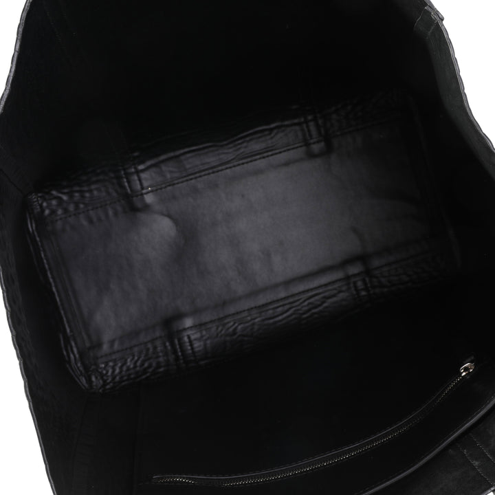 Top Quality Balenciaga Crocodile-Embossed Leather Small Everyday Tote
