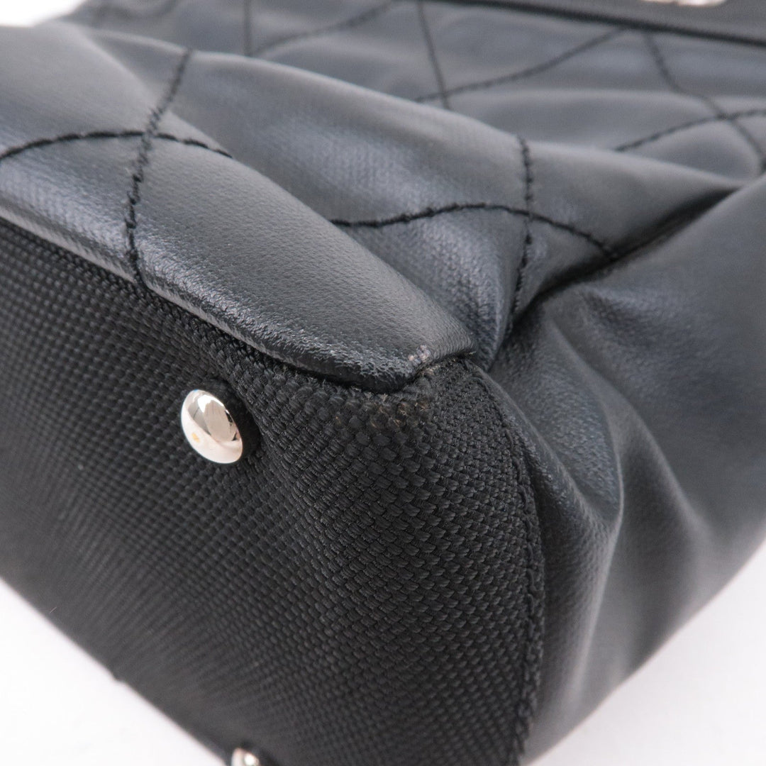 Top Quality Chanel Paris Biarritz Coated Canvas Leather Tote Bag PM A34208