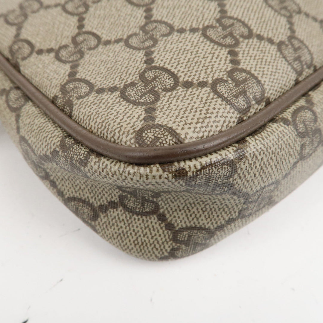 GUCCI Old Gucci GG Plus Leather Shoulder Bag Beige 97.02.068