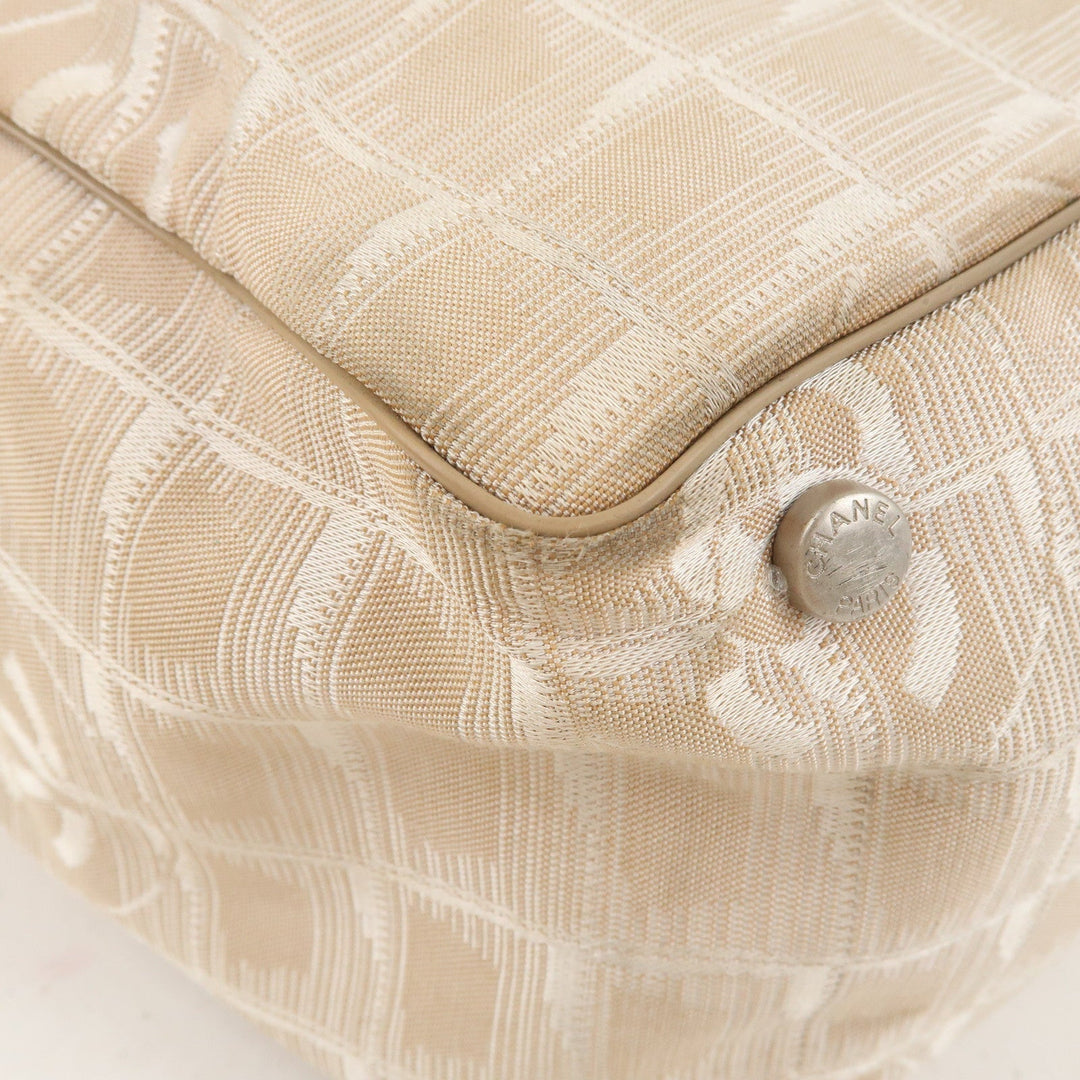 Top Quality Chanel New Travel Line Nylon Jacquard Leather Tote Bag A15991