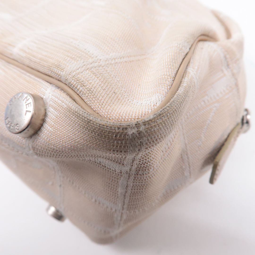 Top Quality Chanel New Travel Line Nylon Jacquard Leather Mini Bag A15828