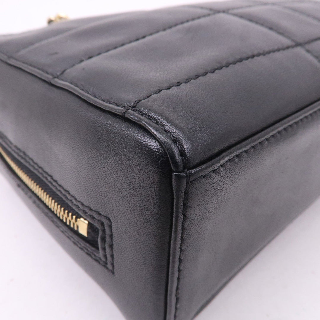Top Quality Chanel Chocolate Bar Lamb Skin Chain Shoulder Bag Black