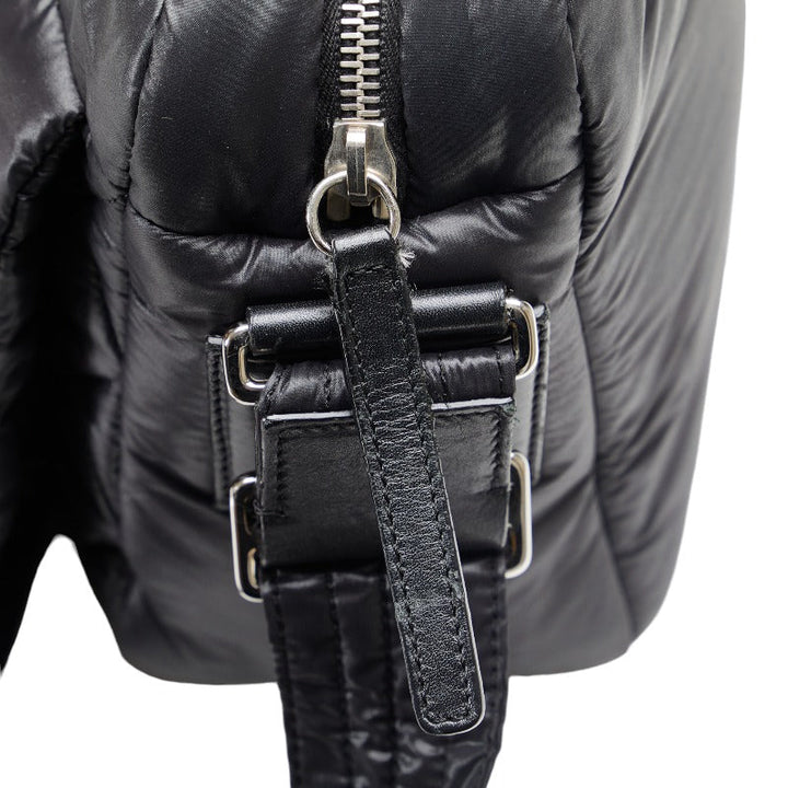 Top Quality Chanel Coconut Mattress Small Messenger Slipper Shoulder Bag A48616 Black Nylon Ladies CHANEL