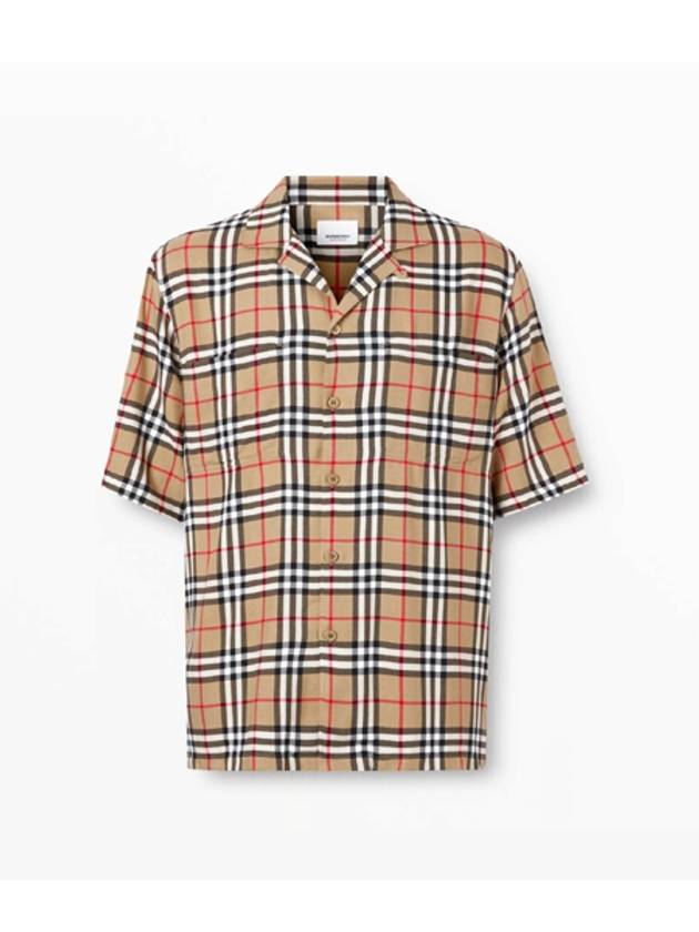 Burberry Raymouth Check Short Sleeve Shirt Beige