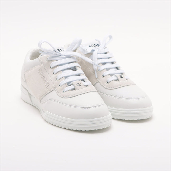 Top Quality Chanel Coco 24C Leather X  Trainers 35  White G45470 Suedeer
