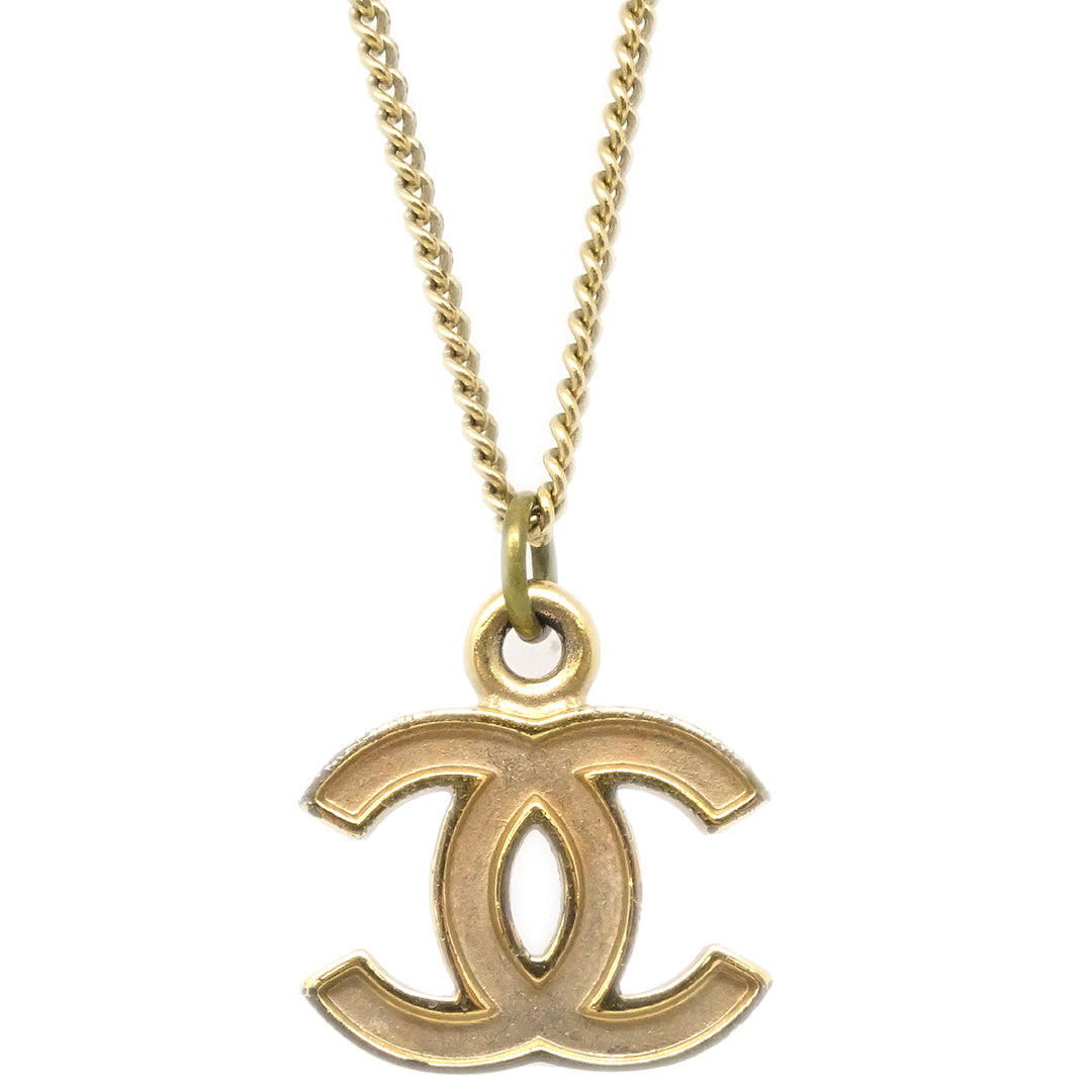 Top Quality Chanel CC Chain Pendant Necklace Gold 04A