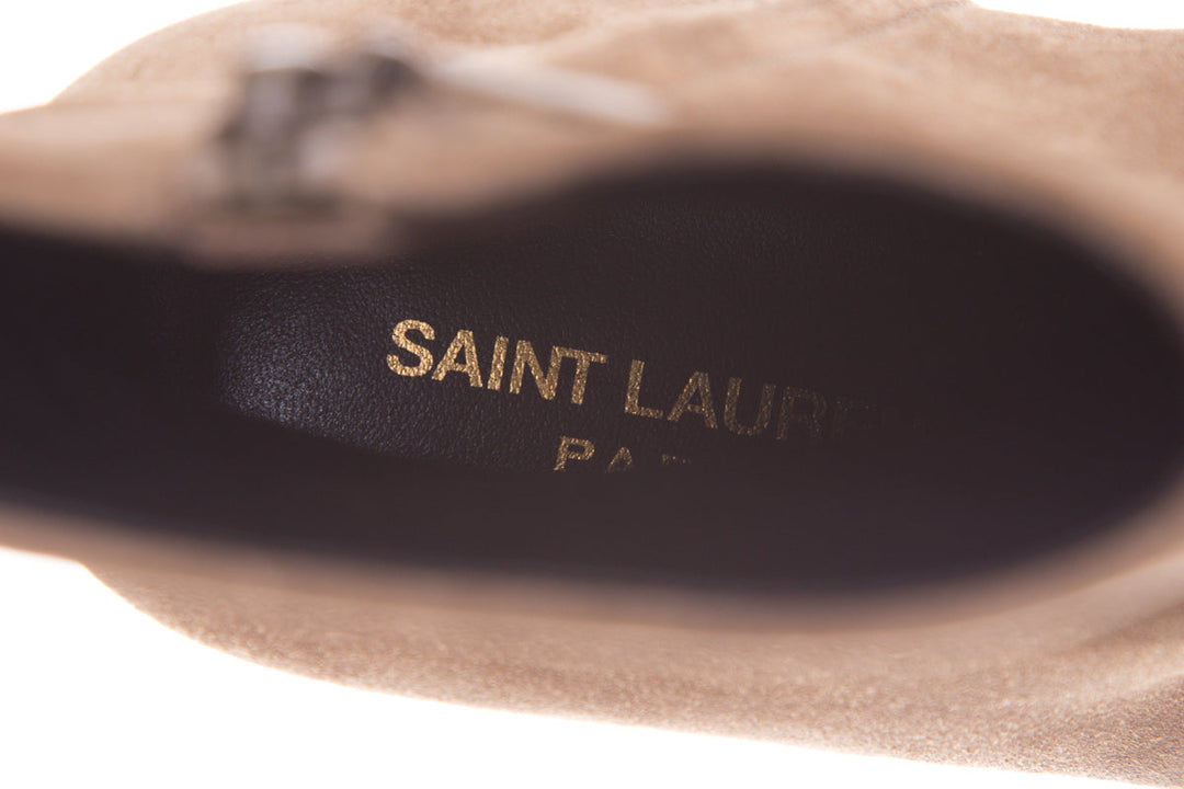 Saint Laurent Suede Taupe Booties SZ 40