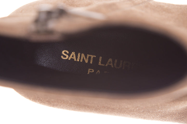 Saint Laurent Suede Taupe Booties SZ 40