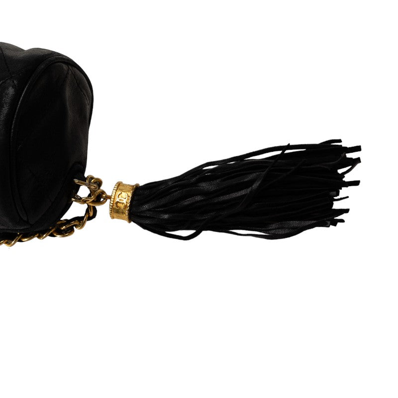 Top Quality Chanel Matrases Cocomark Tassel Mini Chain houlder Bag Black   CHANEL