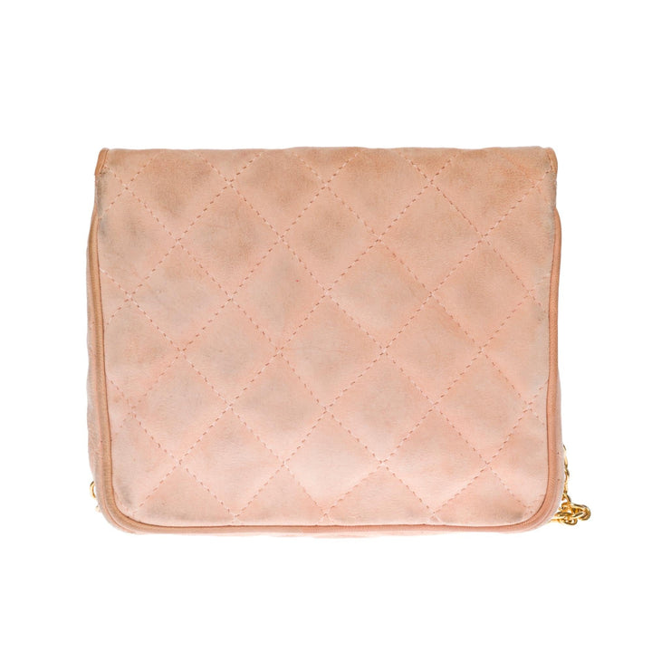 Top Quality Chanel Classic Mini shoulder New Bag in pink quilted suede, GHW