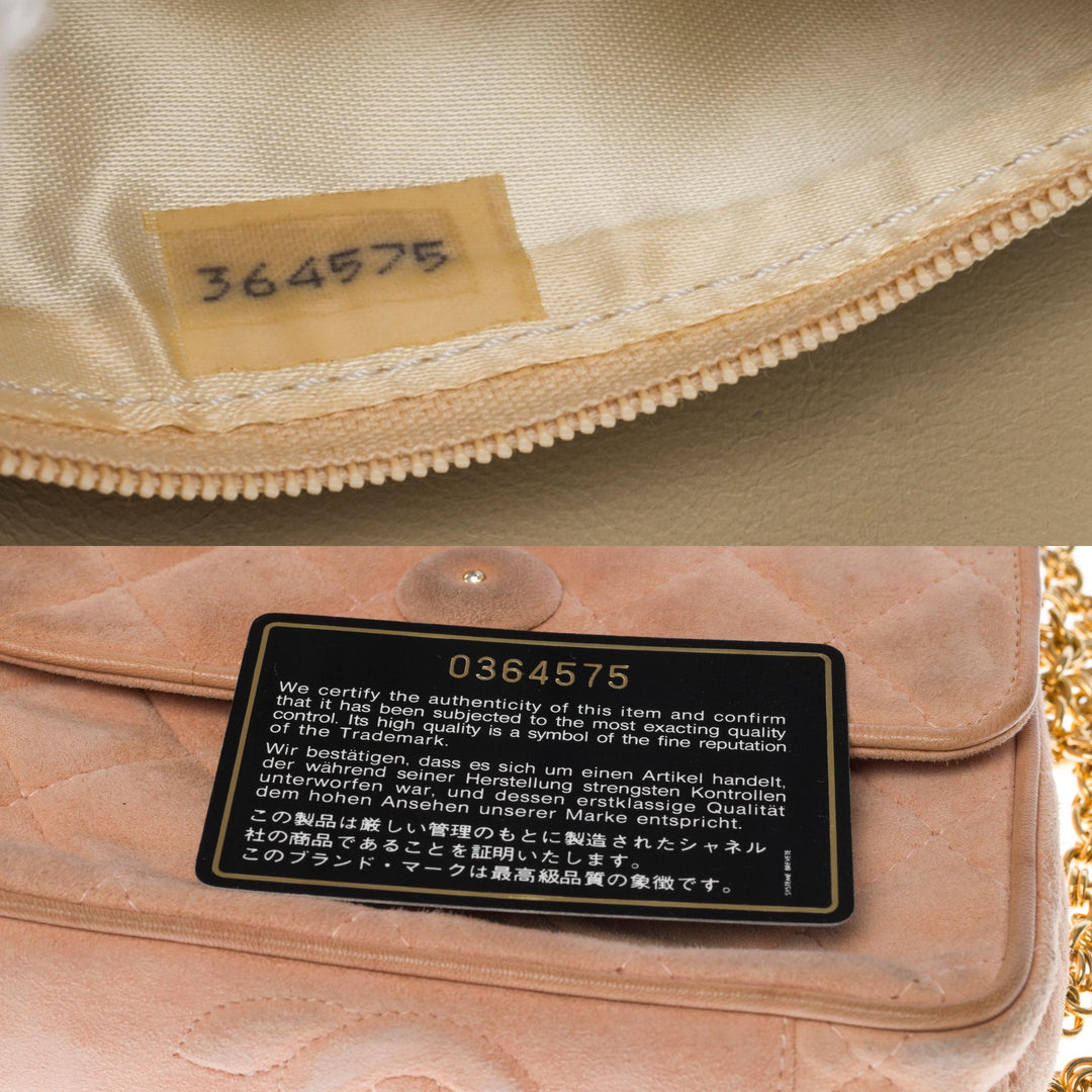 Top Quality Chanel Classic Mini shoulder New Bag in pink quilted suede, GHW