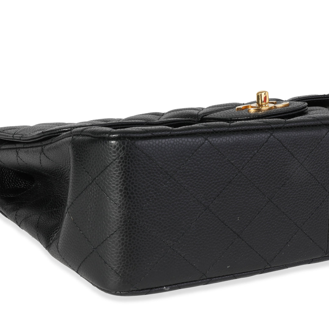 Chanel Black Quilted Caviar Jumbo Classic Single New Bag