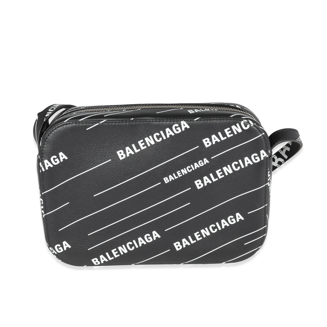 Top Quality Balenciaga Black & White Logo Everyday Camera Bag