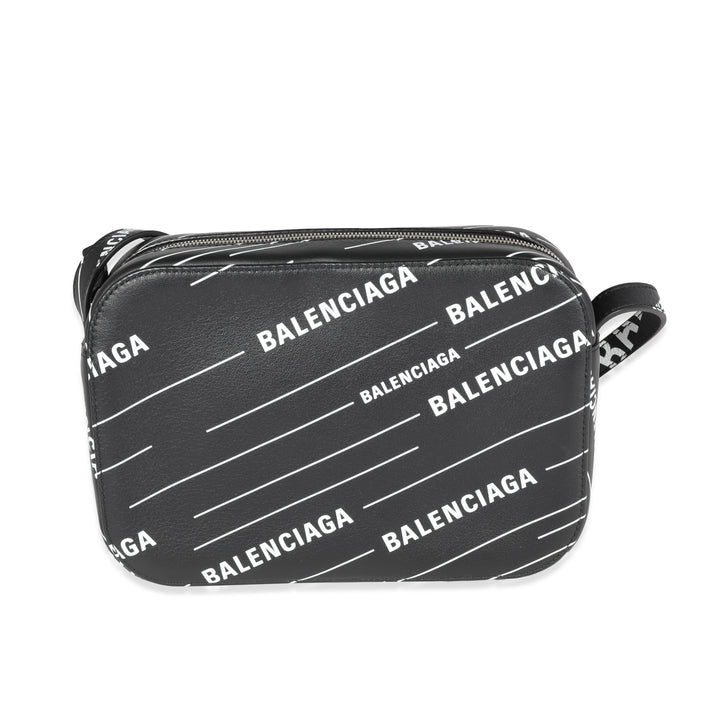 Top Quality Balenciaga Black & White Logo Everyday Camera Bag