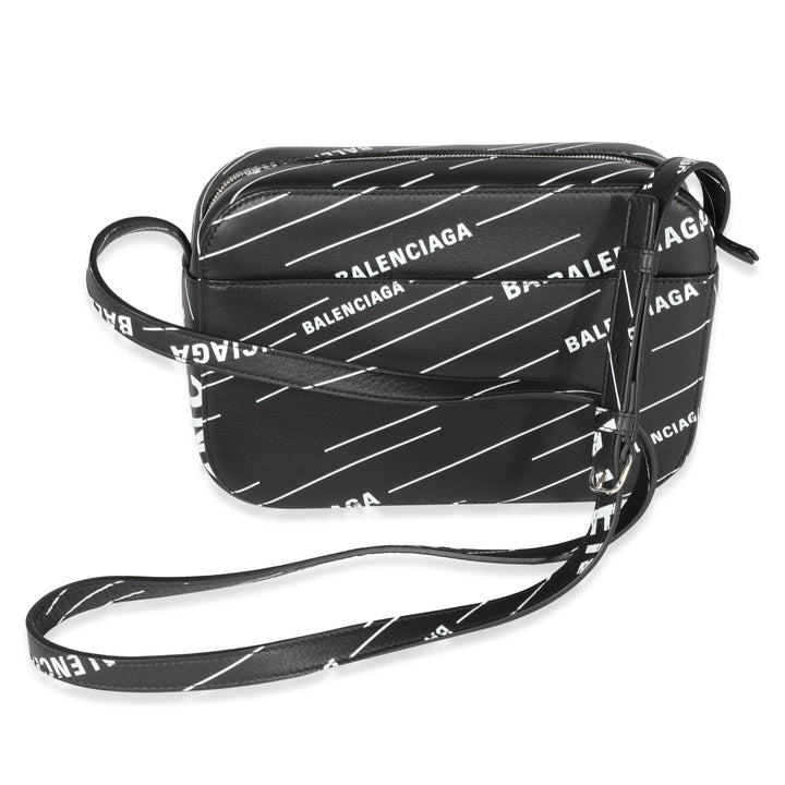 Top Quality Balenciaga Black & White Logo Everyday Camera Bag