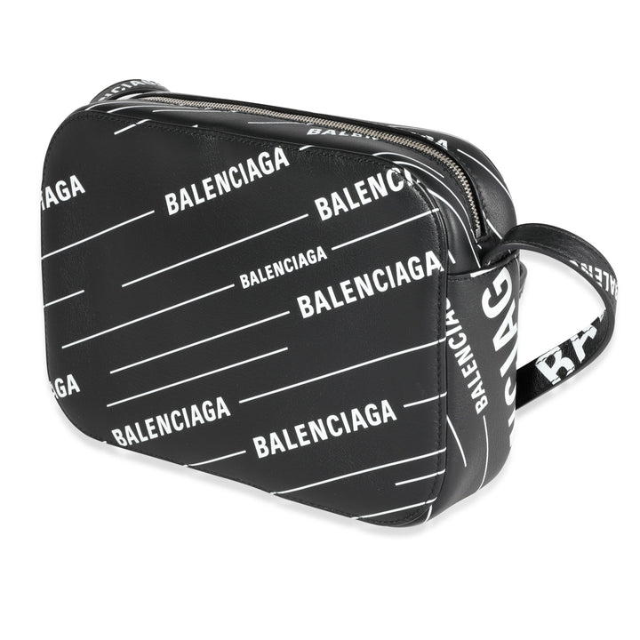 Top Quality Balenciaga Black & White Logo Everyday Camera Bag