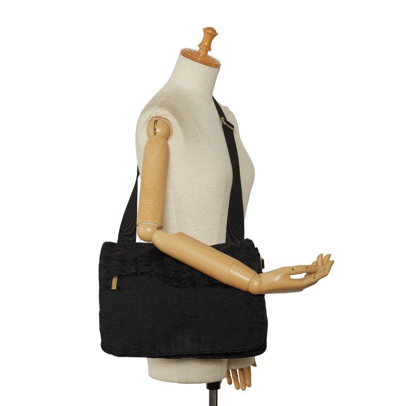 Top Quality Chanel New Label Line Messengers Bag Gold   houlder Bag Black Nylon  CHANEL