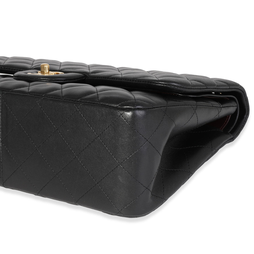 Chanel Black Quilted Lambskin Jumbo Classic Double New Bag