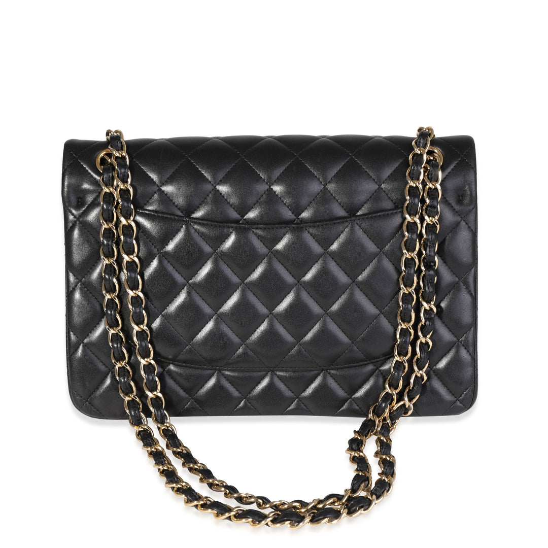 Chanel Black Quilted Lambskin Jumbo Classic Double New Bag