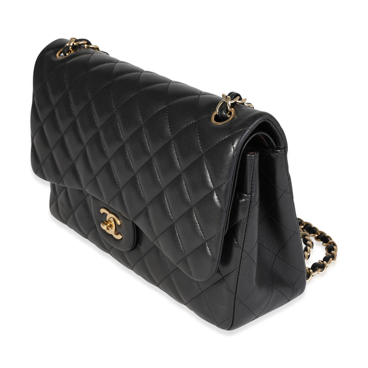 Chanel Black Quilted Lambskin Jumbo Classic Double New Bag