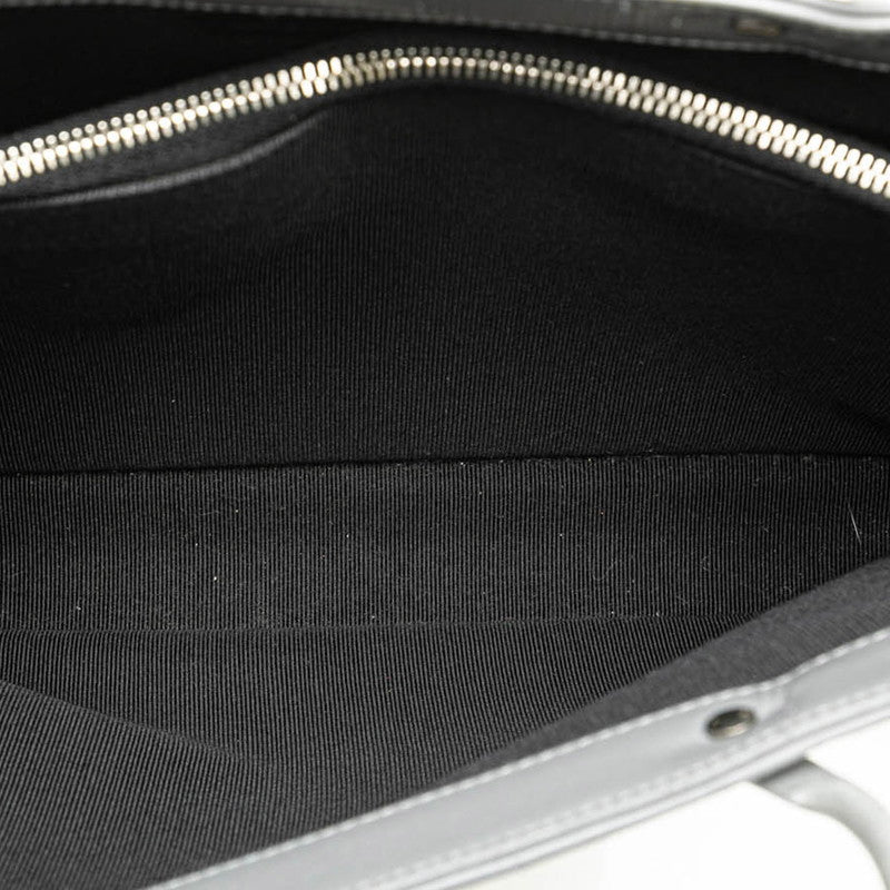 Top Quality Chanel Chocolate Bar Handbag Gray Silver Leather