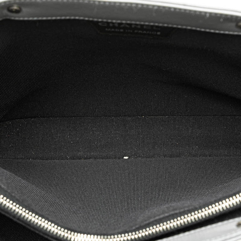 Top Quality Chanel Chocolate Bar Handbag Gray Silver Leather