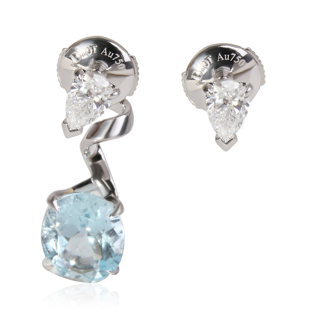 Top quality Dior Moyenne Joaillerie ama Diamond drop Earrings in 18k White Gold 0.8 CTW
