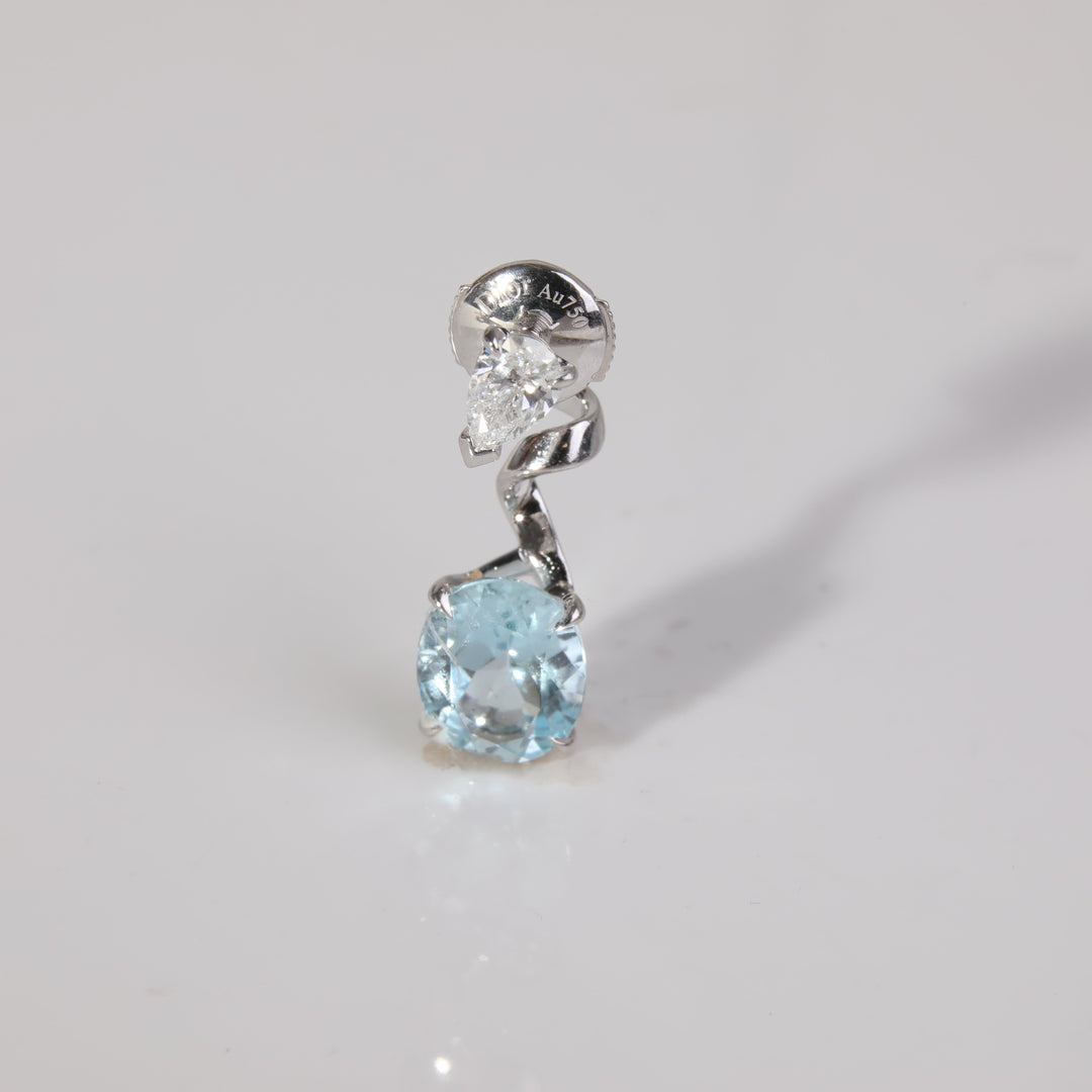 Top quality Dior Moyenne Joaillerie ama Diamond drop Earrings in 18k White Gold 0.8 CTW