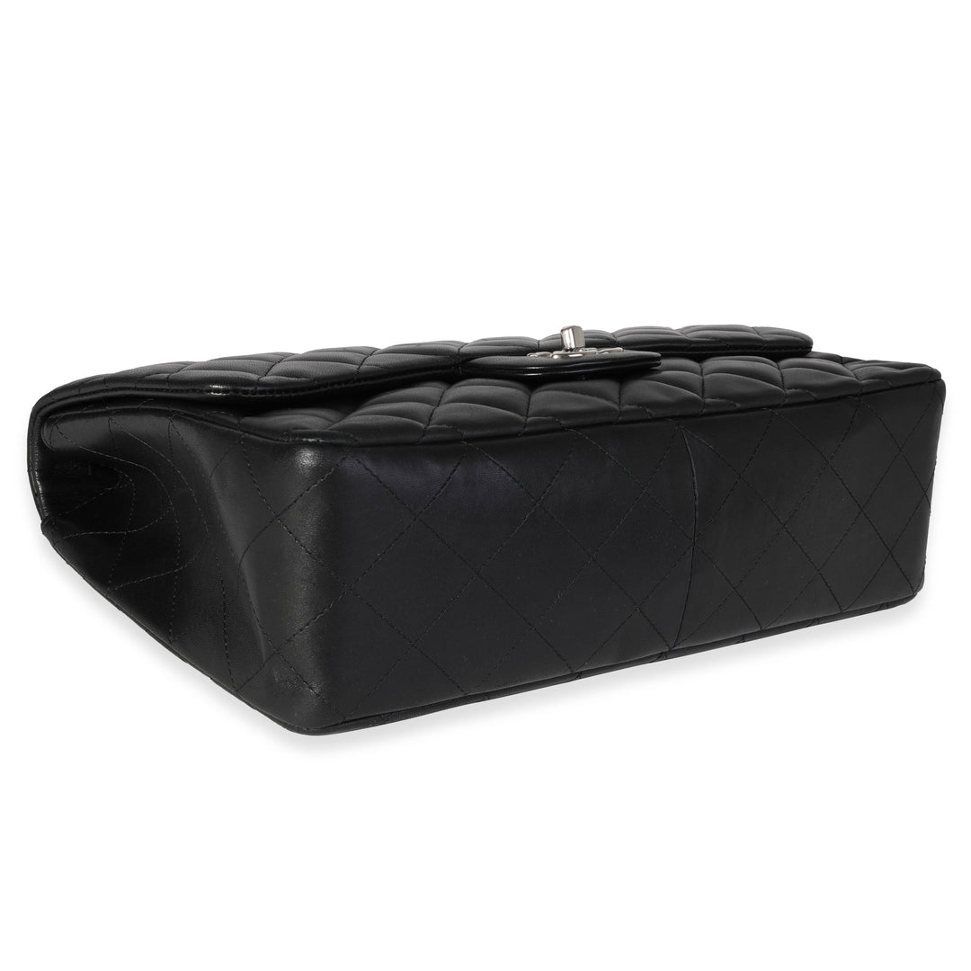Chanel Black Quilted Lambskin Jumbo Classic Single New Bag
