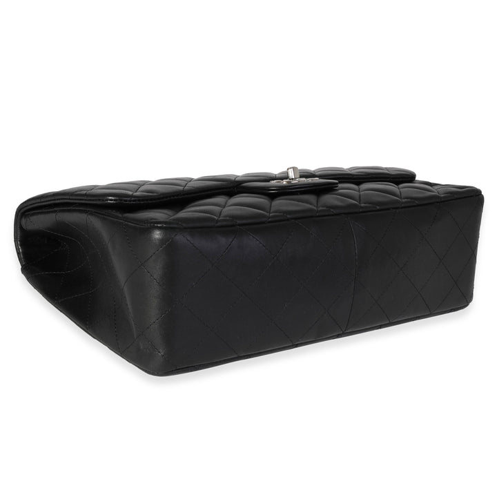 Chanel Black Quilted Lambskin Jumbo Classic Single New Bag