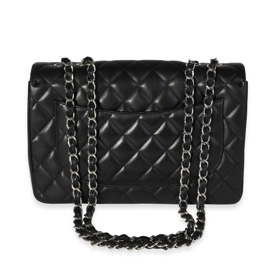 Chanel Black Quilted Lambskin Jumbo Classic Single New Bag