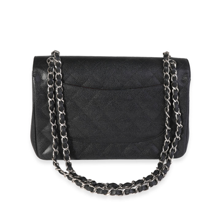 Chanel Black Quilted Caviar Jumbo Classic Double New Bag