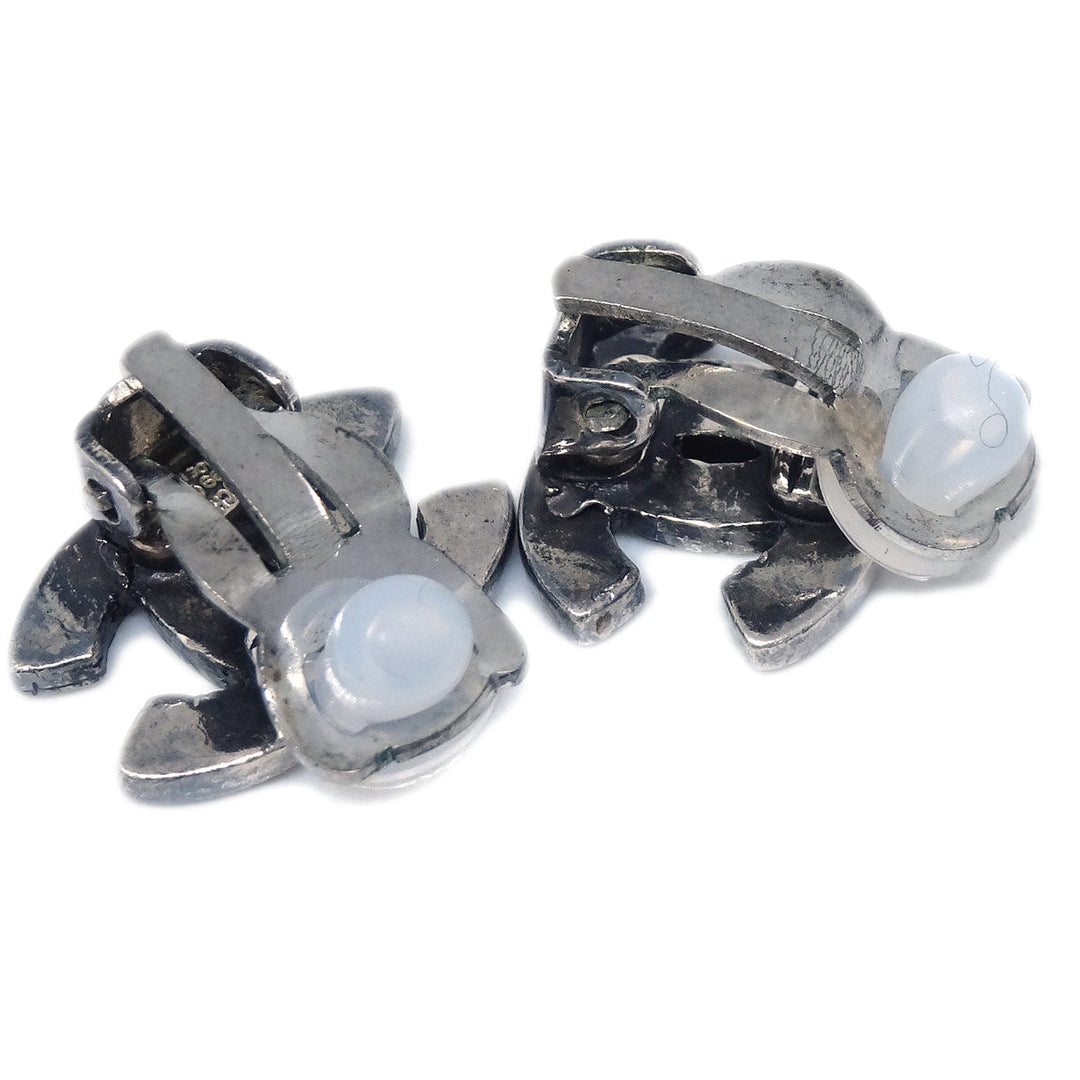 Top Quality Chanel CC Earrings Clip-On Silver 99A
