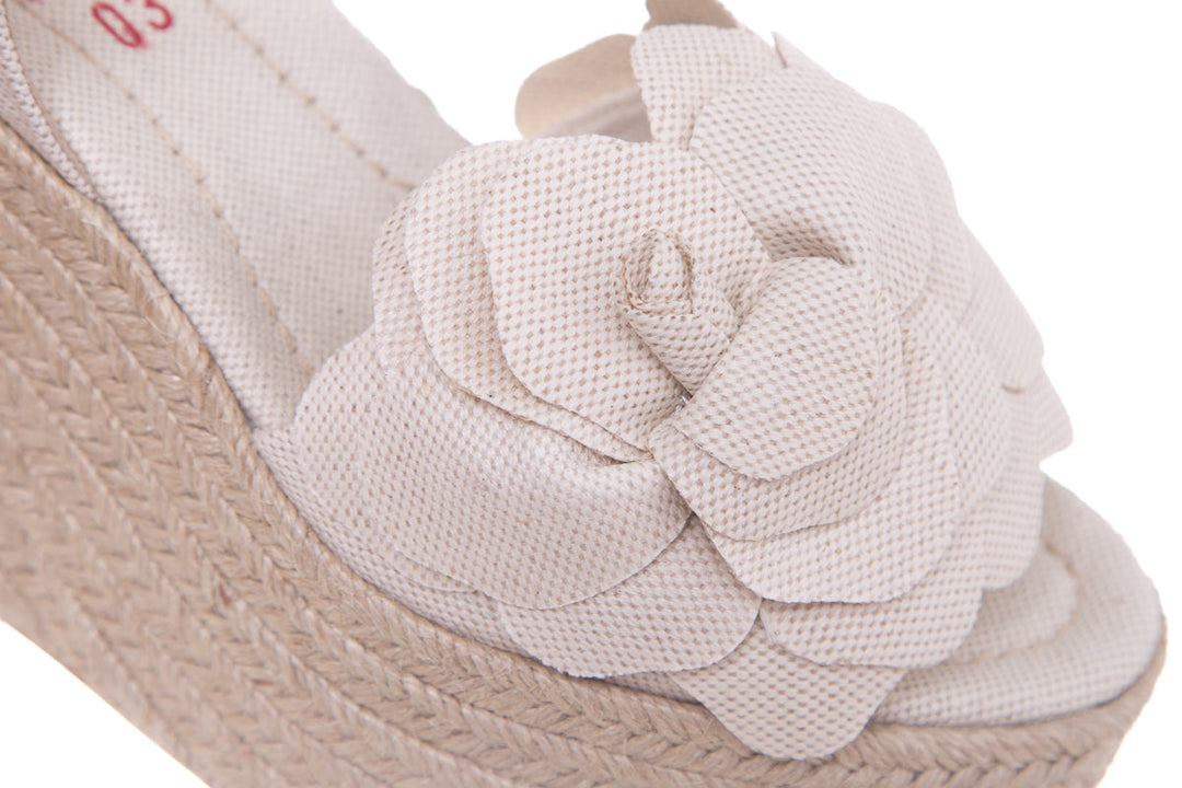 Valentino Atelier Woven Flower Espadrille Wedge SZ 36.5