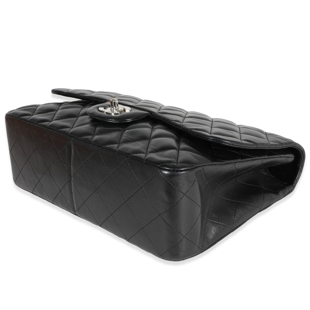 Chanel Black Quilted Lambskin Jumbo Classic Single New Bag