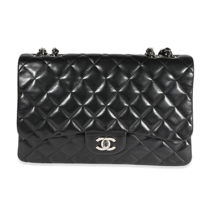 Chanel Black Quilted Lambskin Jumbo Classic Single New Bag