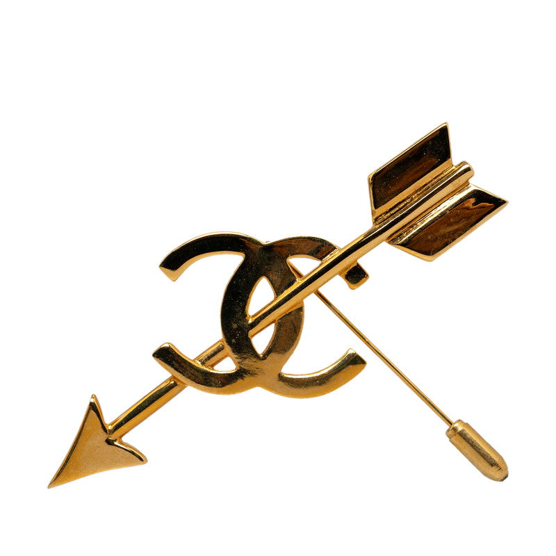 Top Quality Chanel Vintage Cocomark Arrow Arrow Motif Brochure Gold Makeup  CHANEL
