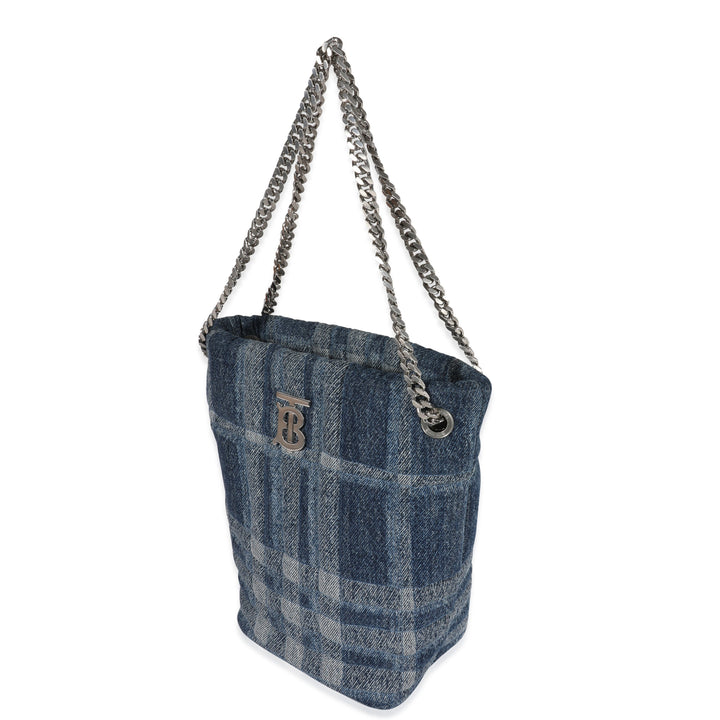 Burberry Blue Denim Small Lola Bucket Bag