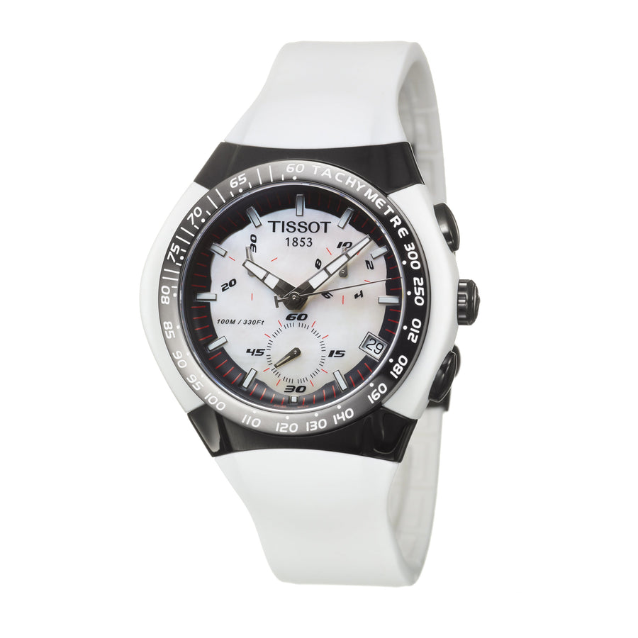 title:Tissot Men's T0104171711101 T-Sport 45mm QuartzWatch;color:White