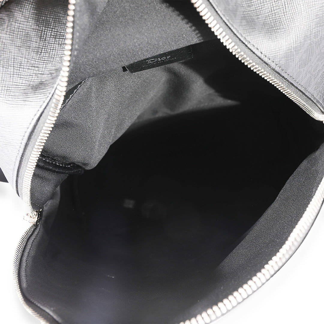 CHRISTIAN Top quality Dior Homme Black Coated Canvas Late Night Backpack