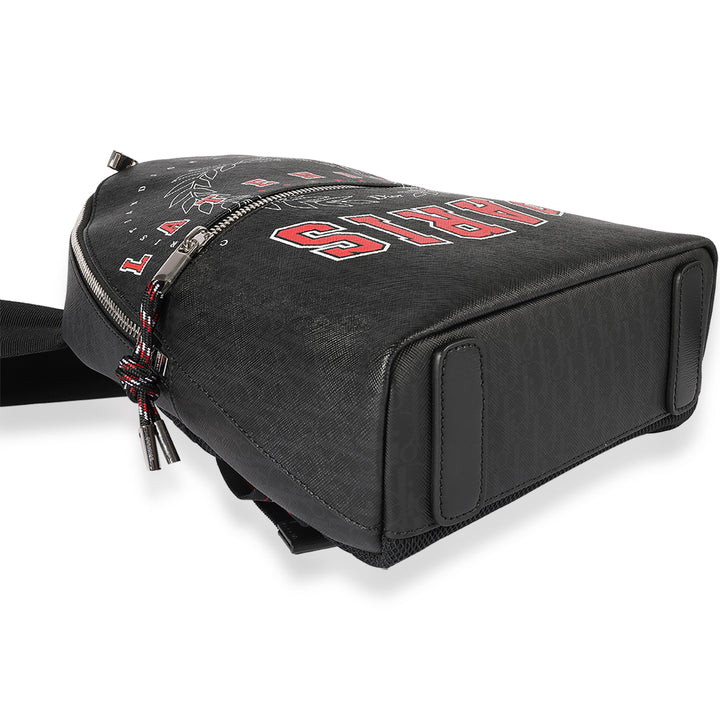 CHRISTIAN Top quality Dior Homme Black Coated Canvas Late Night Backpack