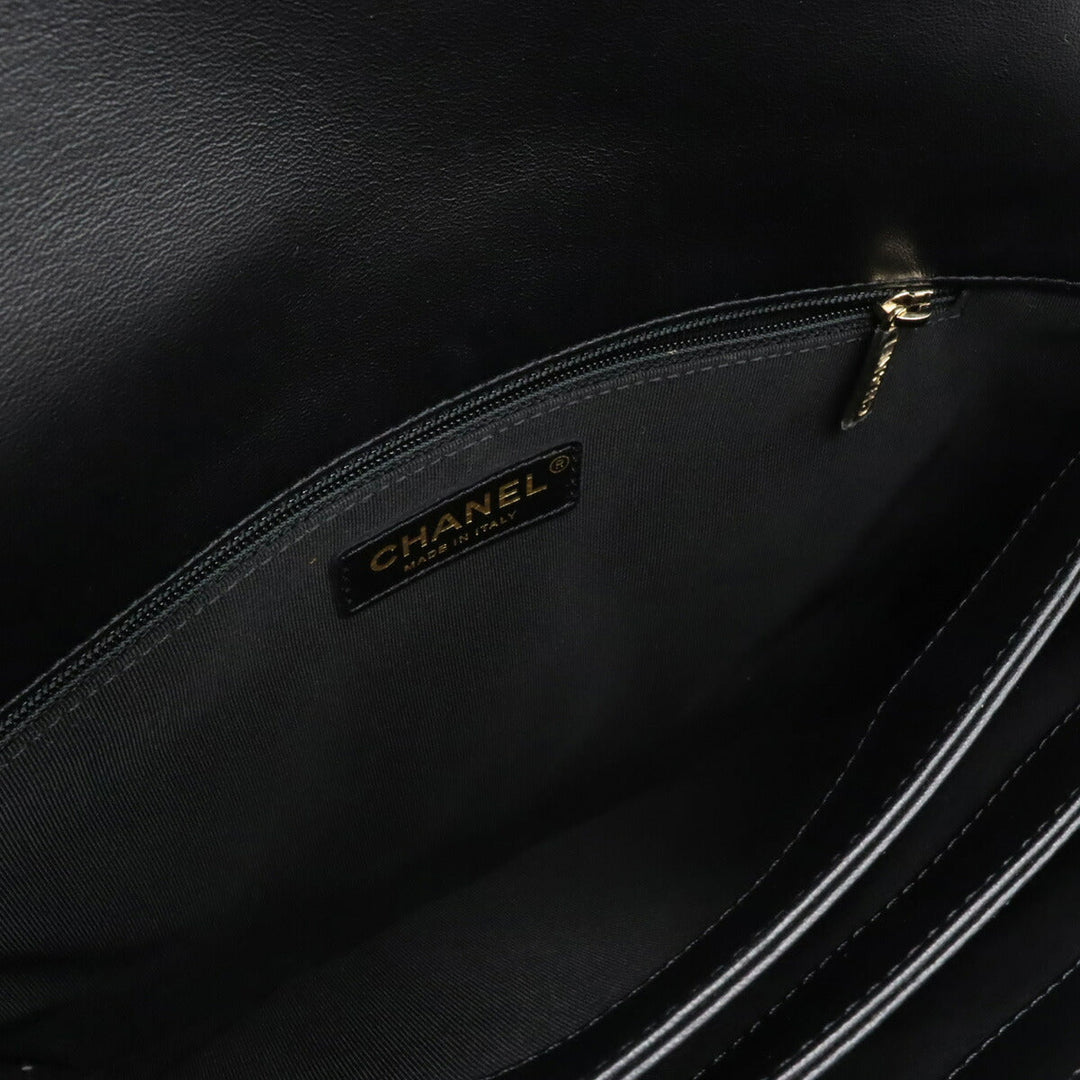 Chanel Lambskin Top Handle Matelasse Coco Mark Handbag