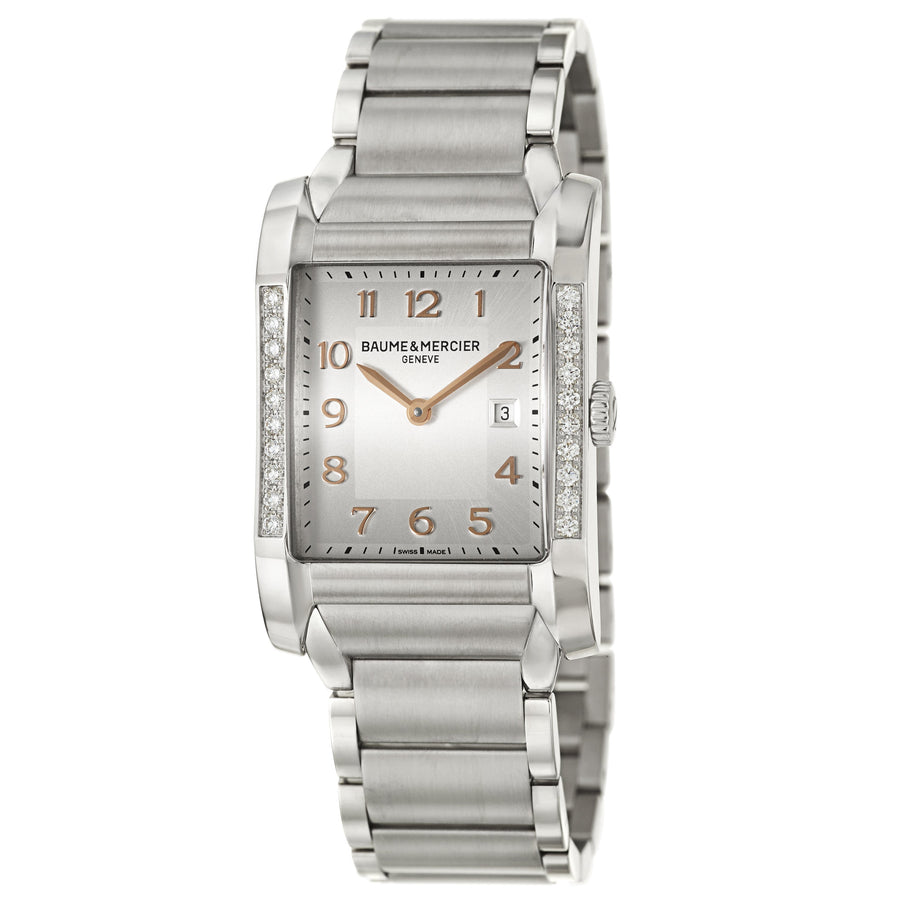 title:Baume and Mercier Women's MOA10023 Hampton 27mm Quartz Watch;color:Silver