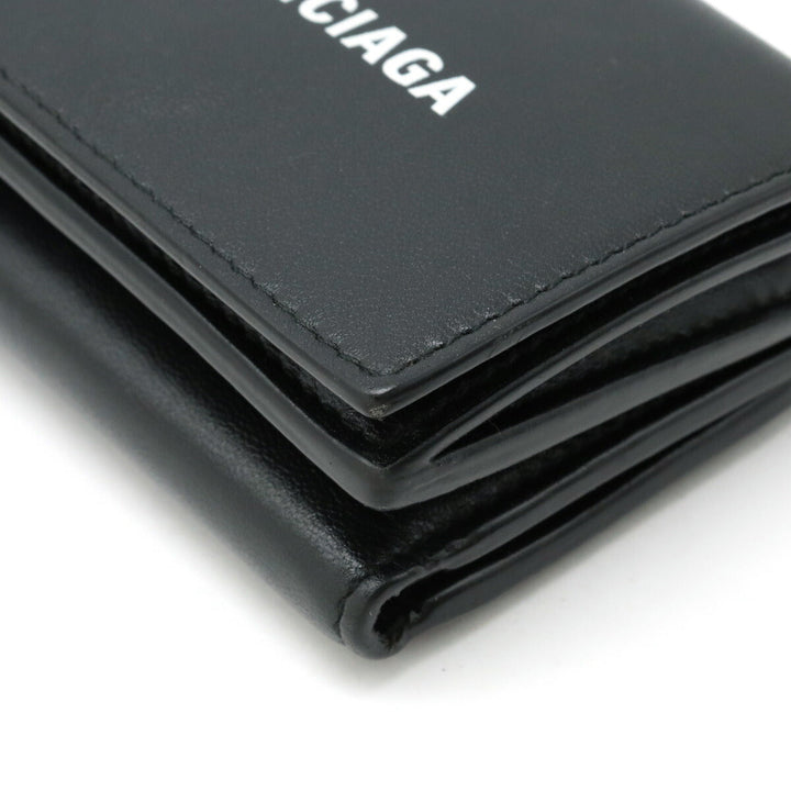 Top Quality Balenciaga Everyday Mini Wallet Leather Black