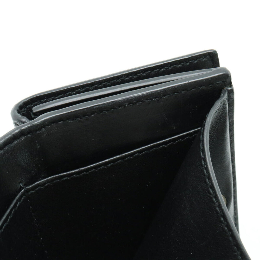 Top Quality Balenciaga Everyday Mini Wallet Leather Black
